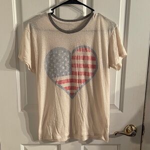 Billabong Cream and Gray T-Shirt